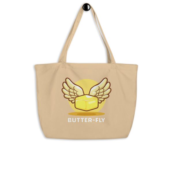 Butter-fly - Large organic tote bag