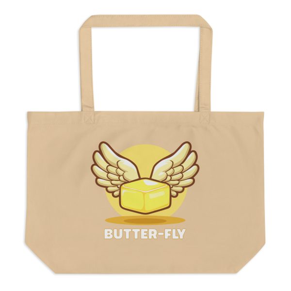 Butter-fly - Large organic tote bag