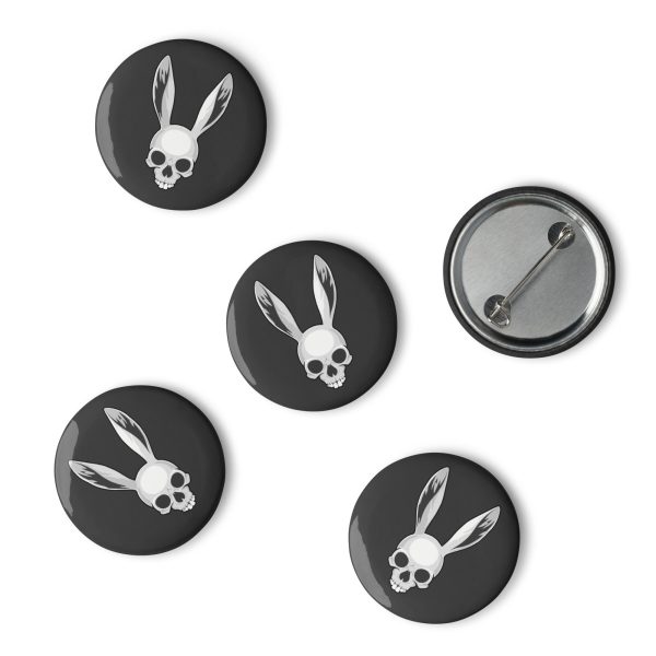 The Easter Bunny Skull - Set of pin buttons