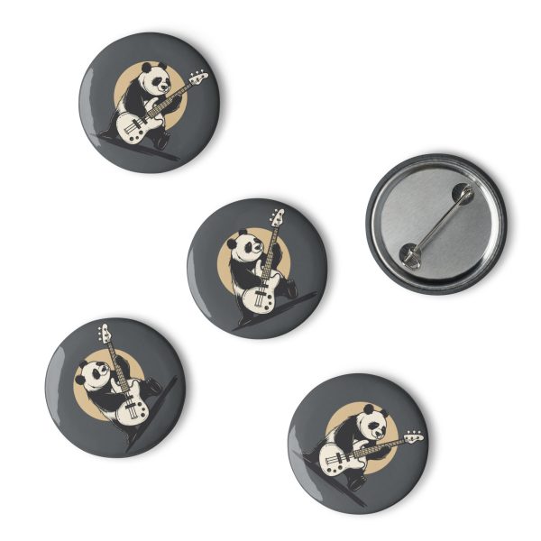 Low Frequency Panda - Set of pin buttons