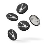 The Easter Bunny Skull - Set of pin buttons