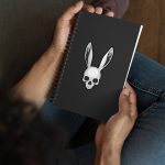 The Easter Bunny Skull - Spiral notebook