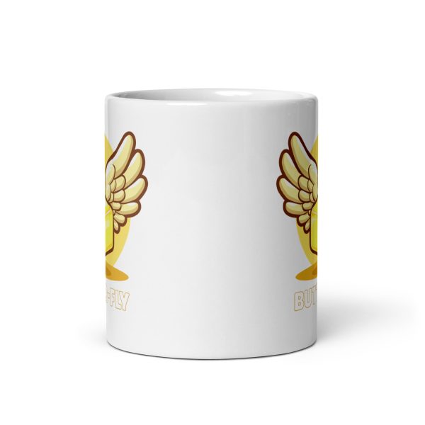 Butter-fly - White glossy mug