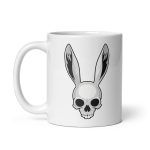 The Easter Bunny Skull - White glossy mug