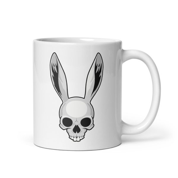 The Easter Bunny Skull - White glossy mug