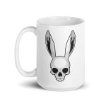 The Easter Bunny Skull - White glossy mug