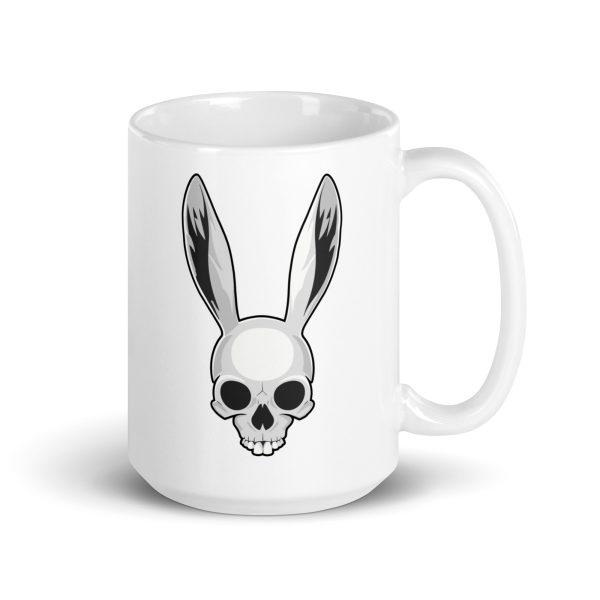 The Easter Bunny Skull - White glossy mug