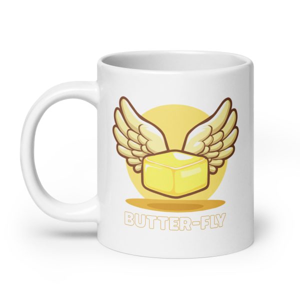 Butter-fly - White glossy mug