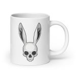 The Easter Bunny Skull - White glossy mug