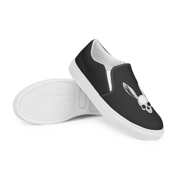 The Easter Bunny Skull - Women’s slip-on canvas shoes