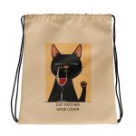 Cat Mother - Wine Lover - Drawstring bag