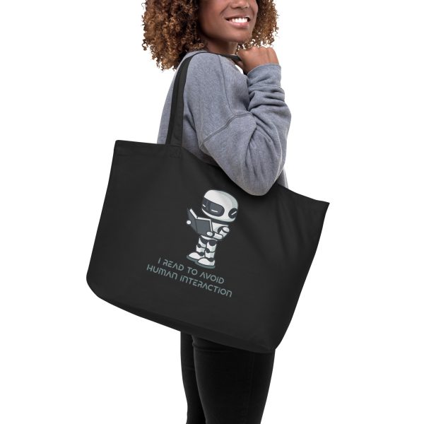 Introverted Android - Large organic tote bag