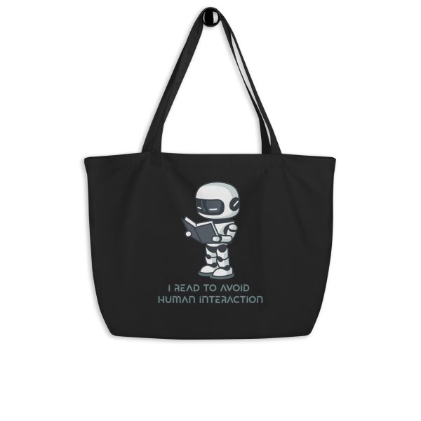 Introverted Android - Large organic tote bag