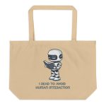 Introverted Android - Large organic tote bag