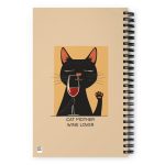 Cat Mother - Wine Lover - Spiral notebook