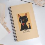 Cat Mother - Wine Lover - Spiral notebook