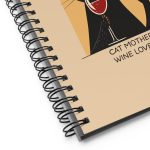 Cat Mother - Wine Lover - Spiral notebook