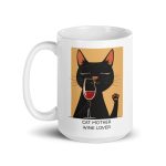 Cat Mother - Wine Lover - White glossy mug