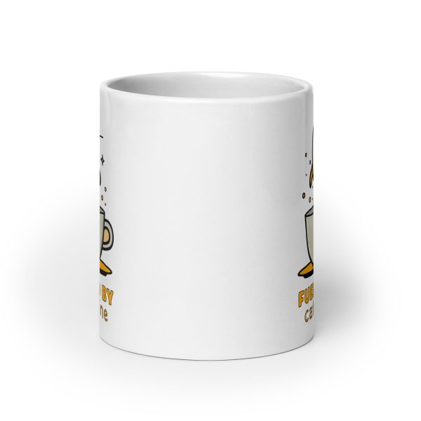 Fueled by Caffeine - White glossy mug