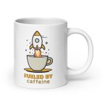 Fueled by Caffeine - White glossy mug