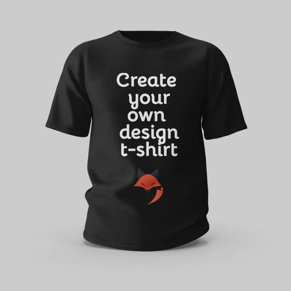 Create your own design t-shirt - Black