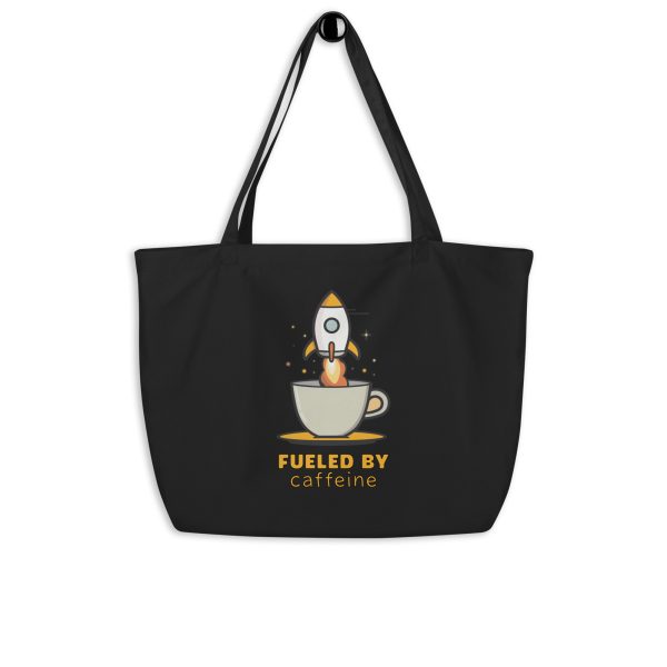 Fueled by Caffeine - Large organic tote bag