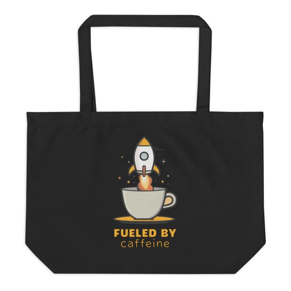 Fueled by Caffeine - Large organic tote bag