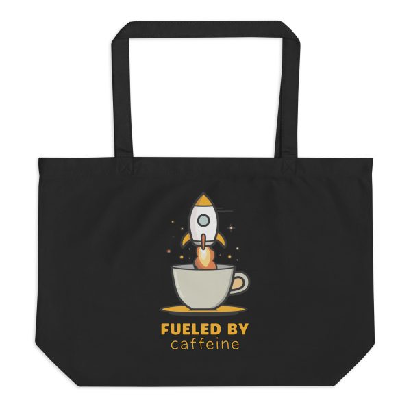 Fueled by Caffeine - Large organic tote bag