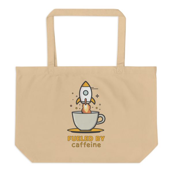 Fueled by Caffeine - Large organic tote bag