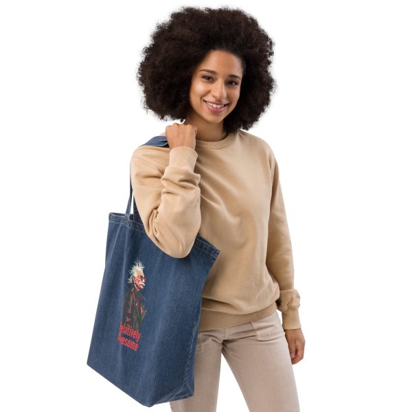 Relatively Awesome - Organic denim tote bag