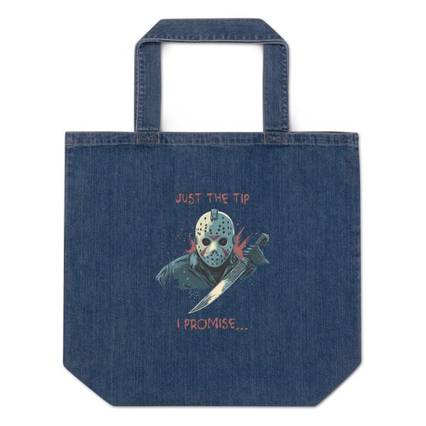 Just the Tip, I Promise… - Organic denim tote bag