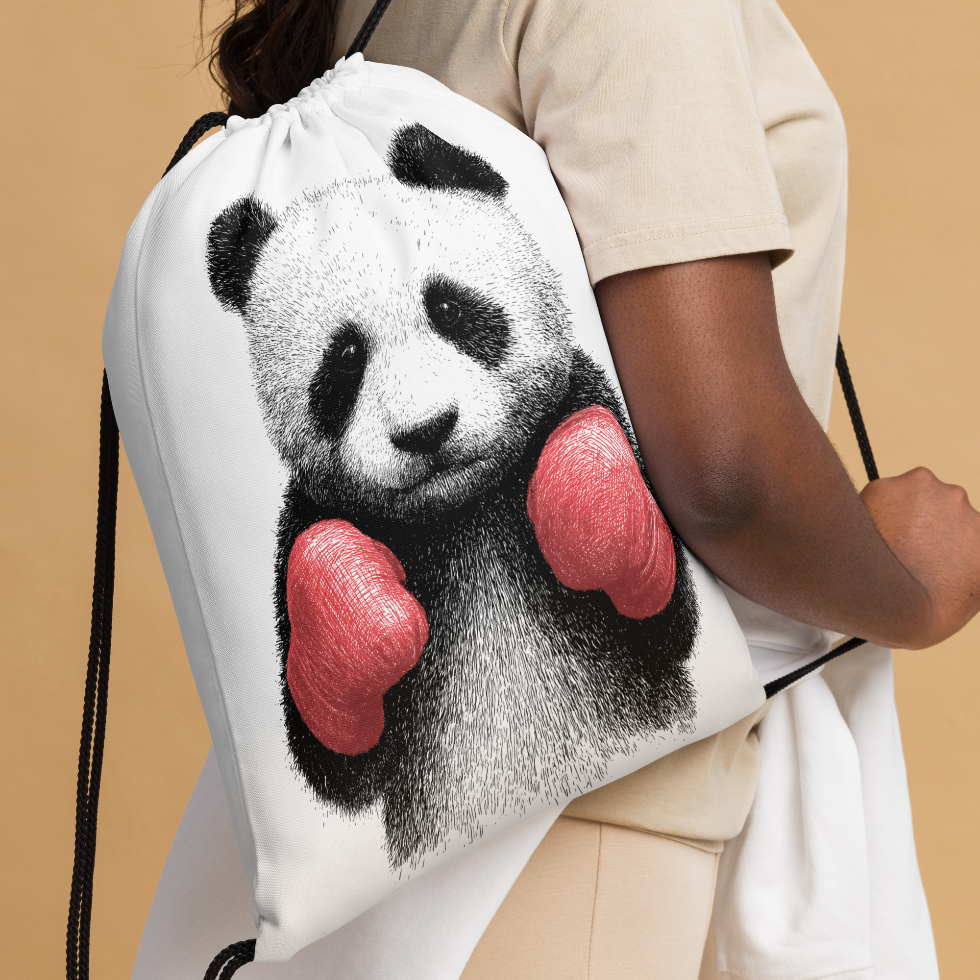 all-over-print-drawstring-bag-white-front-2-6811fb91e0ba2.jpg Boxing Panda - Drawstring bag