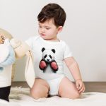 Boxing Panda - Baby short sleeve one piece