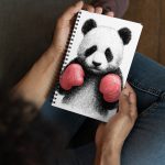 Boxing Panda - Spiral notebook