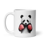 Boxing Panda - White glossy mug