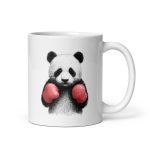 Boxing Panda - White glossy mug