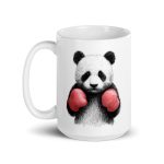 Boxing Panda - White glossy mug