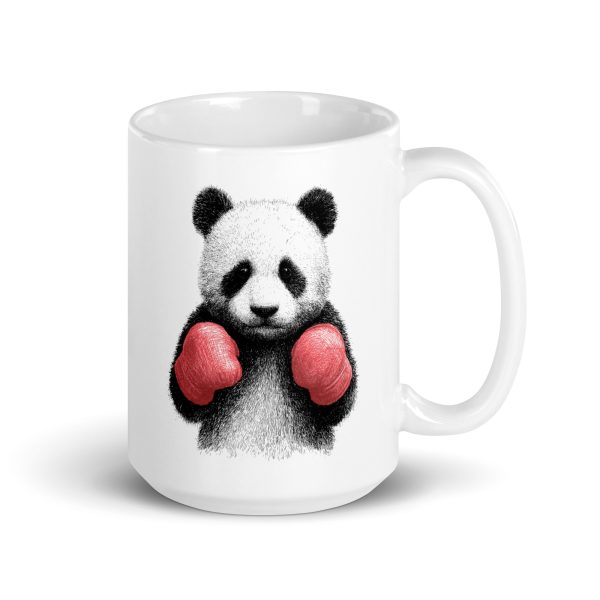 Boxing Panda - White glossy mug