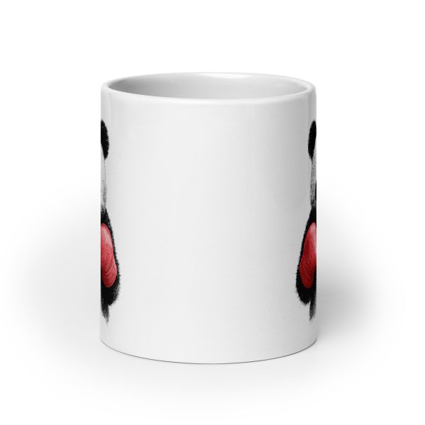 Boxing Panda - White glossy mug