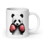 Boxing Panda - White glossy mug